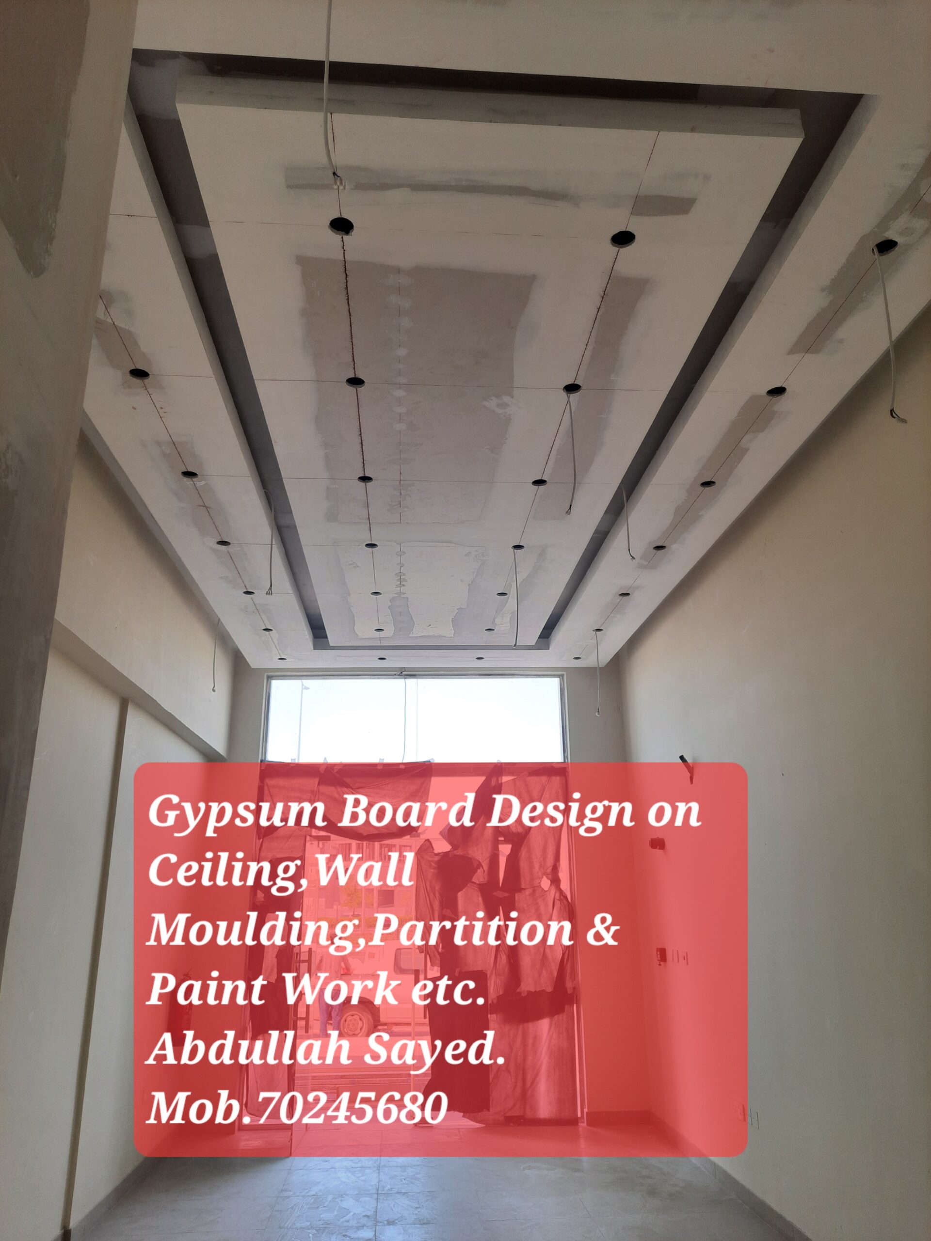 Gypsum ,Partition&Wall Moulding etc.+974-70245680