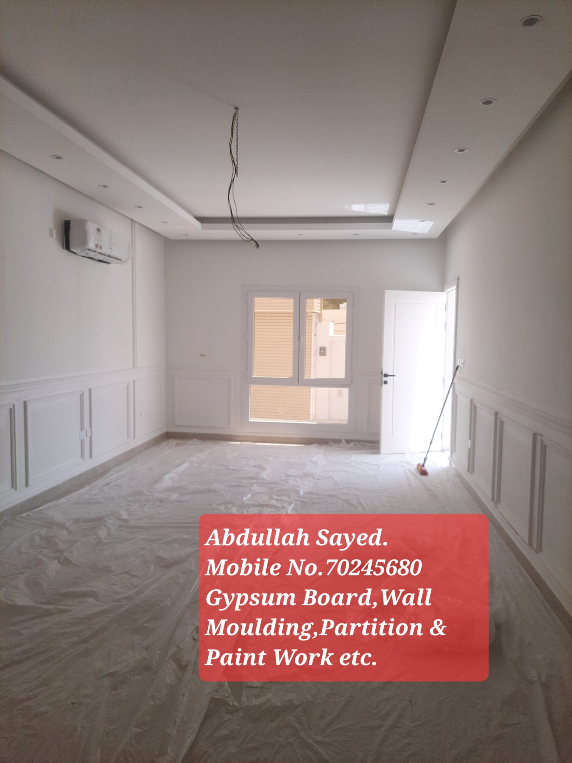 Gypsum ,Partition&Wall Moulding etc.+974-70245680