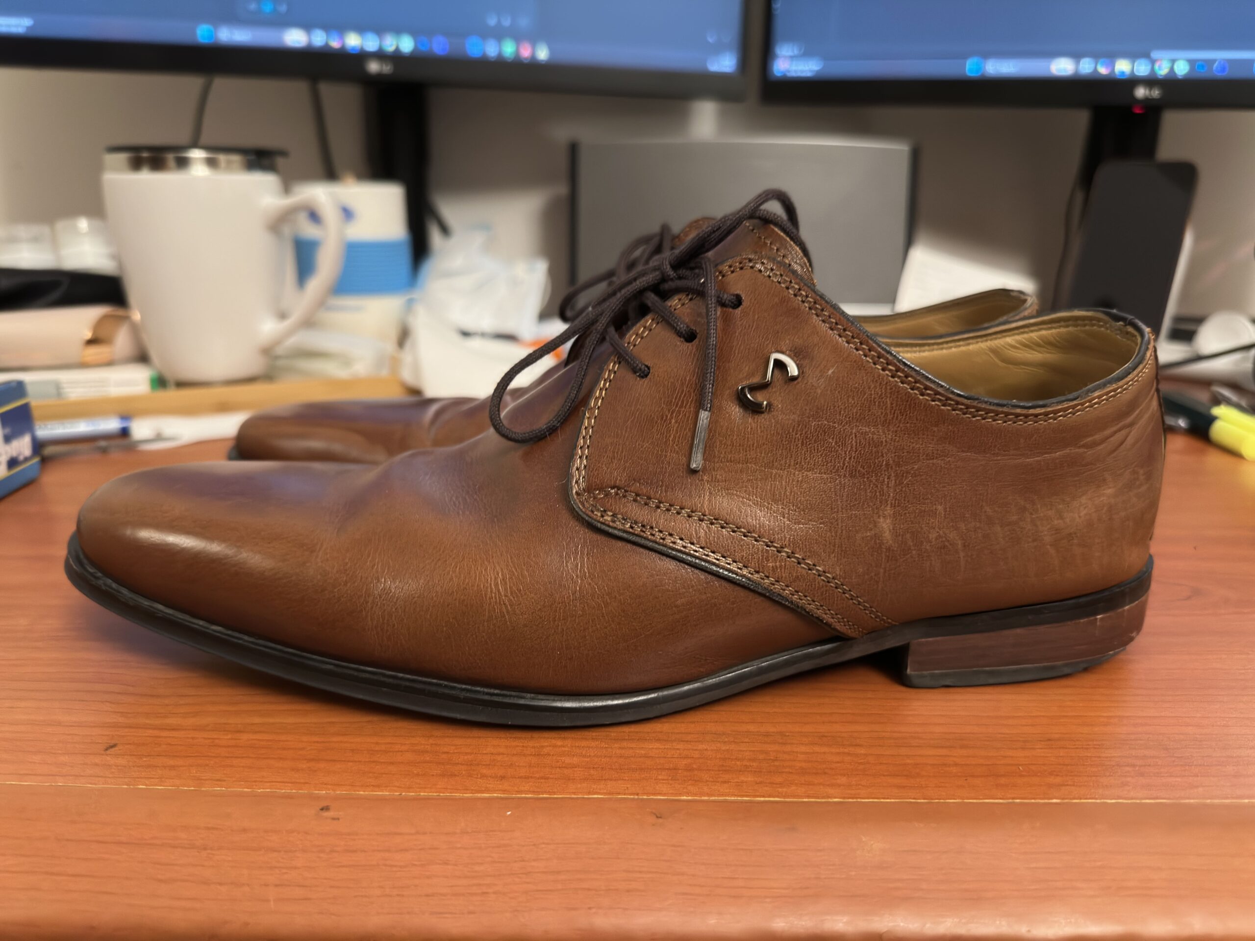 Milano Brown Leather Formal Shoes – EU 43