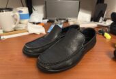 Pavers Black Leather Loafers – US 8 / UK 7