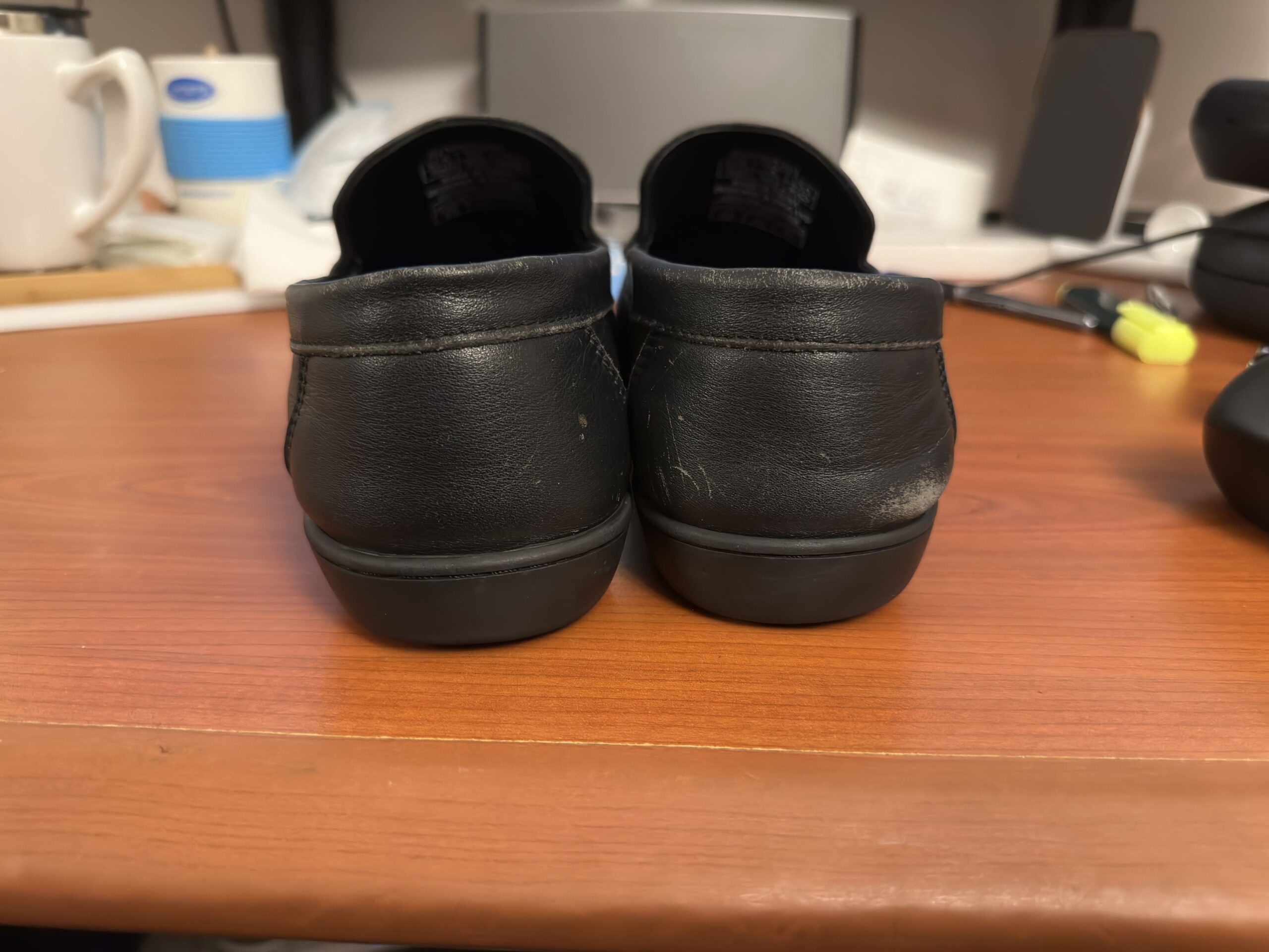 Pavers Black Leather Loafers – US 8 / UK 7