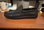Pavers Black Leather Loafers – US 8 / UK 7