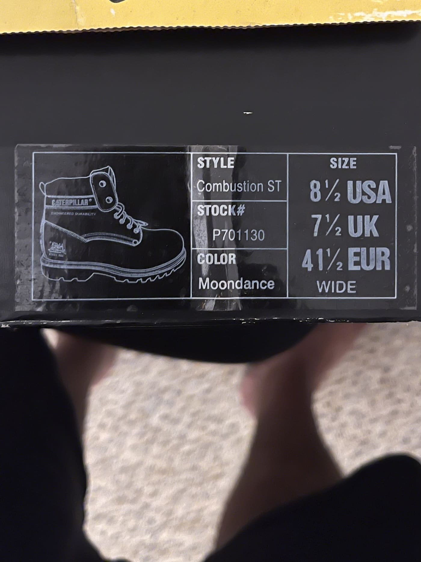 CAT Combustion ST Steeltoe Boots EU 41.5/US 8.5