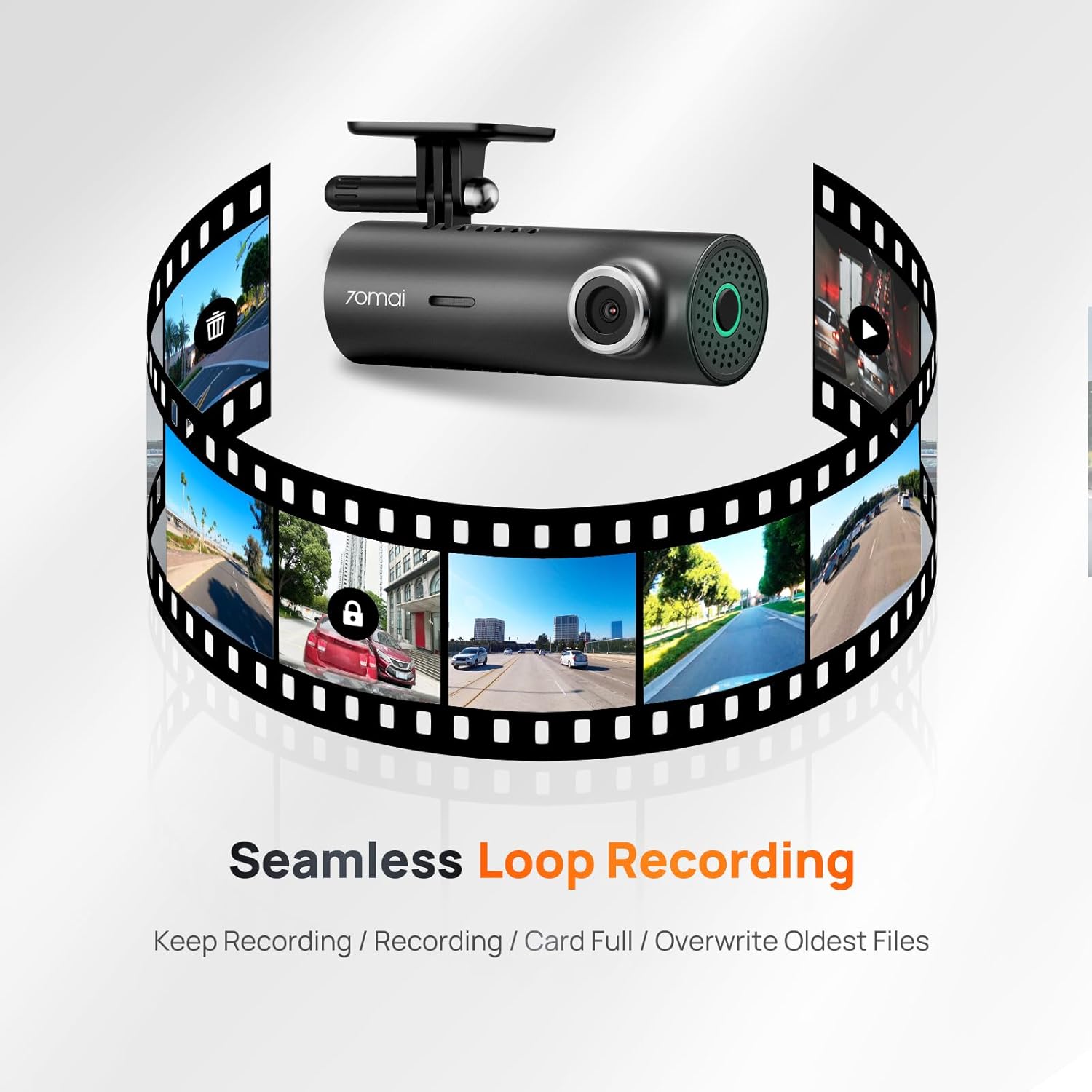 70mai Dash Cam M300 – 1296P HD Car Camera