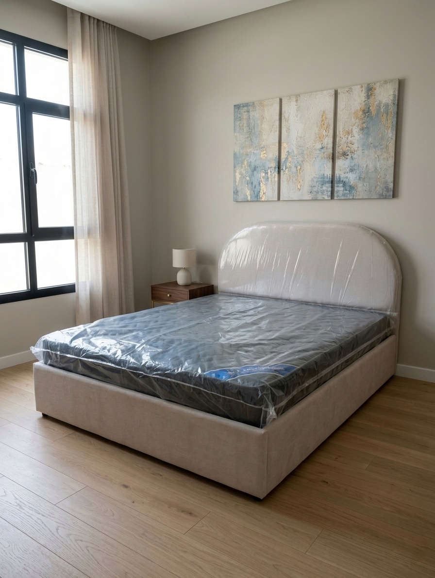 Queen size Devan box bed and spring mattress