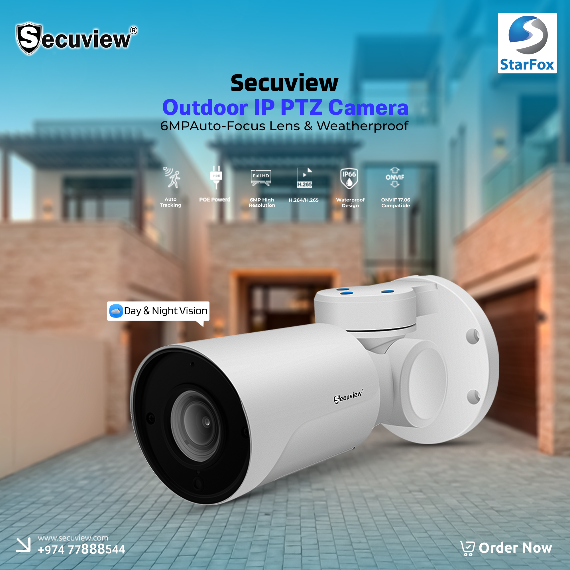 Secuview 6MP Outdoor IP PTZ Camera