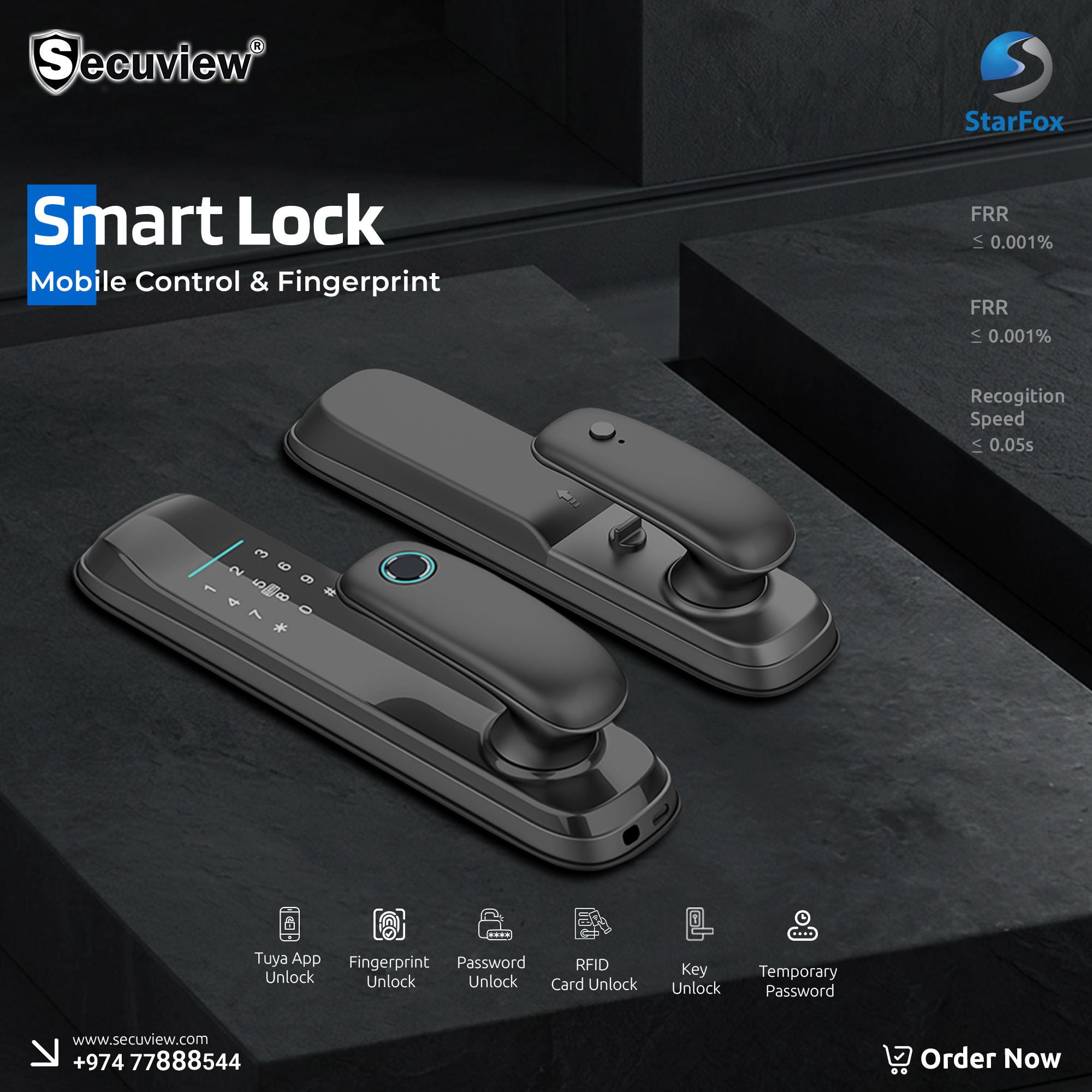 Secuview Mobile Control Fingerprint Smart Lock
