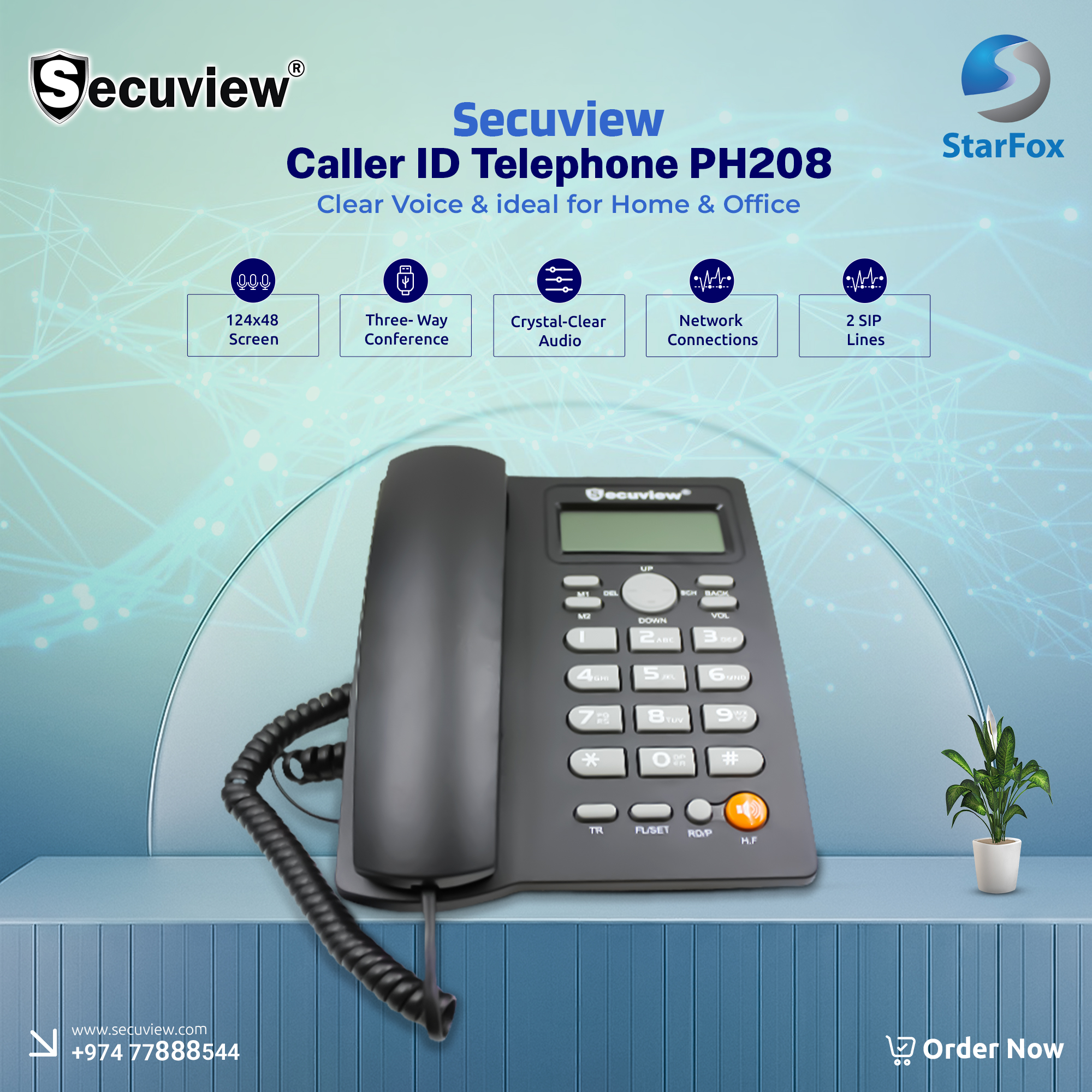 Secuview Caller ID Telephone PH208