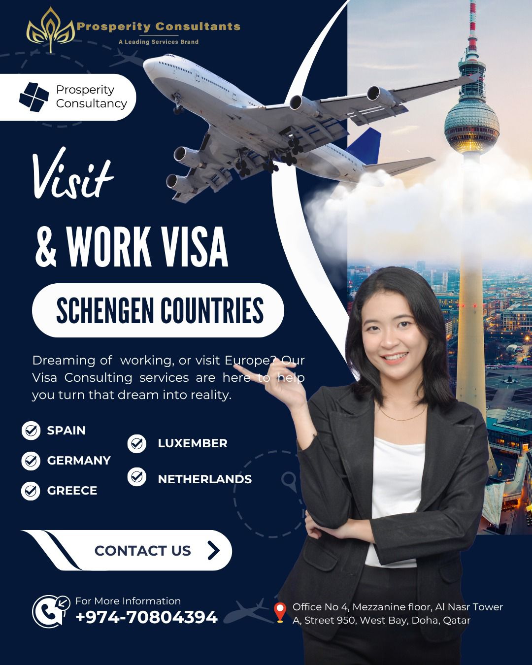 Work visas for Schengen countries & Canada.