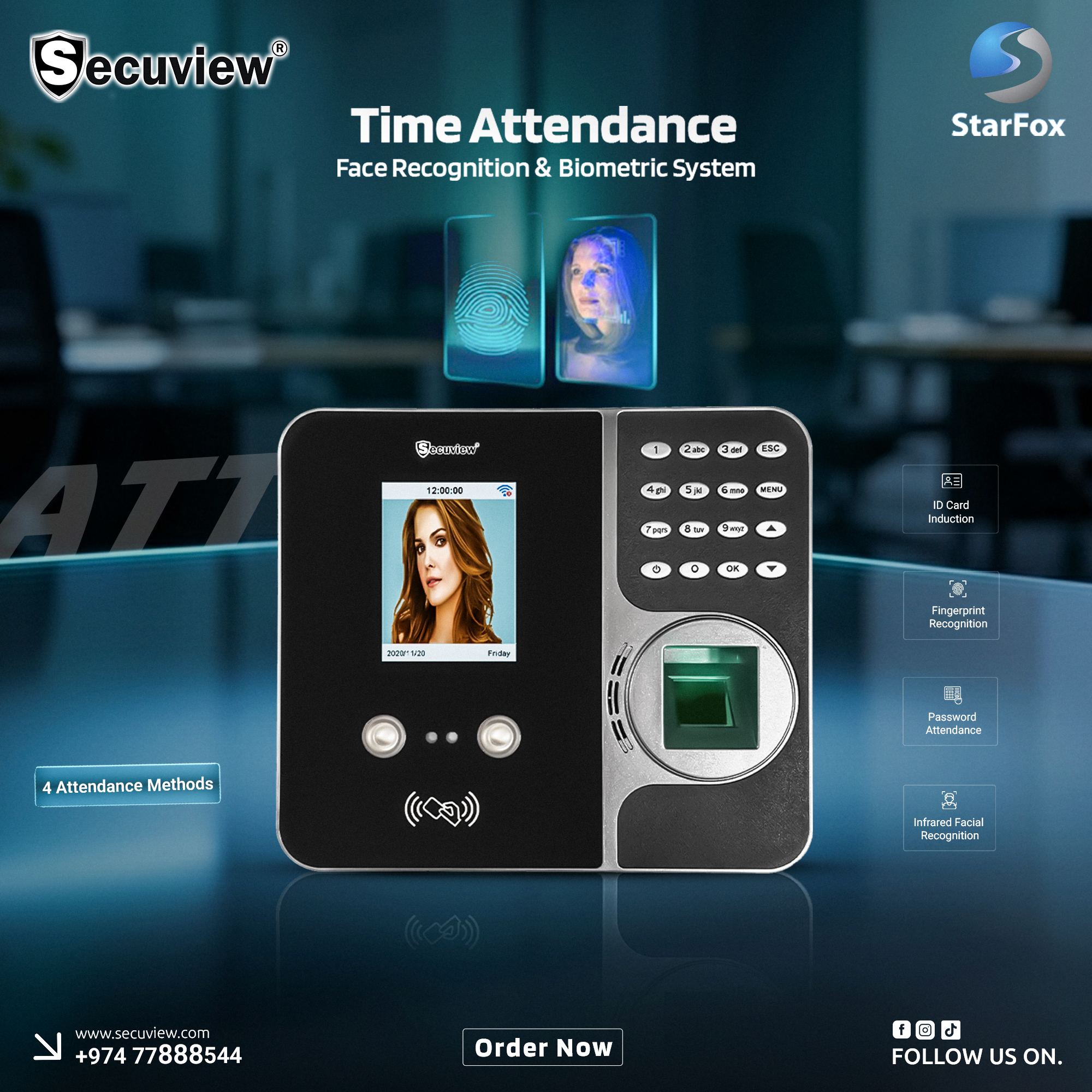 Secuview Face Recognition Time Attendance