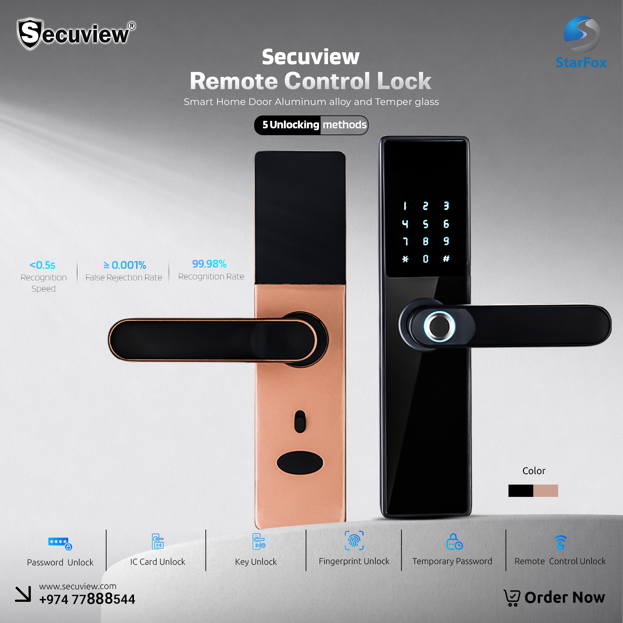 Secuview Smart Home Door Lock with Remote Control