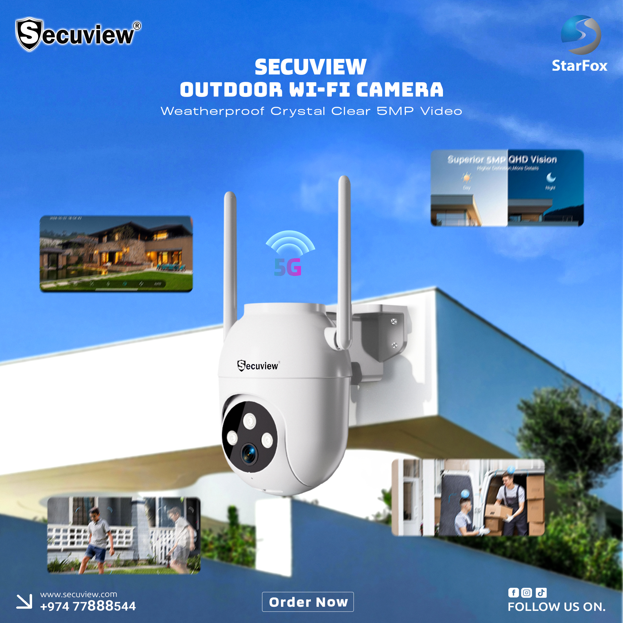 Secuview WiFi Outdoor Weatherproof Security Camera