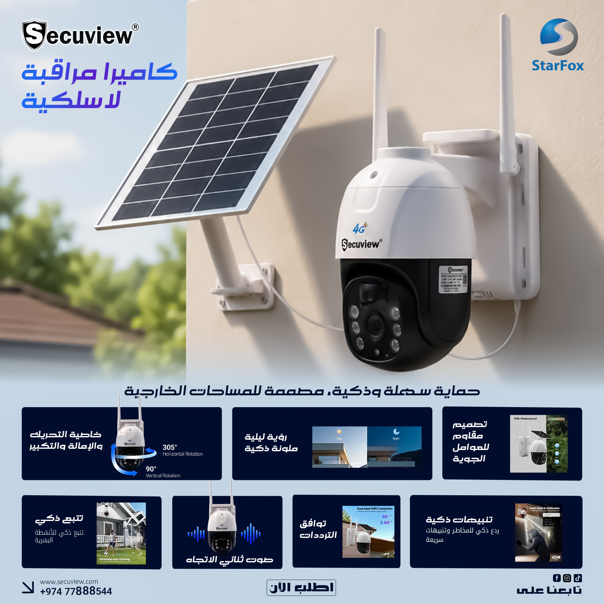 Secuview Wireless IP Solar Powered CCTV Camera