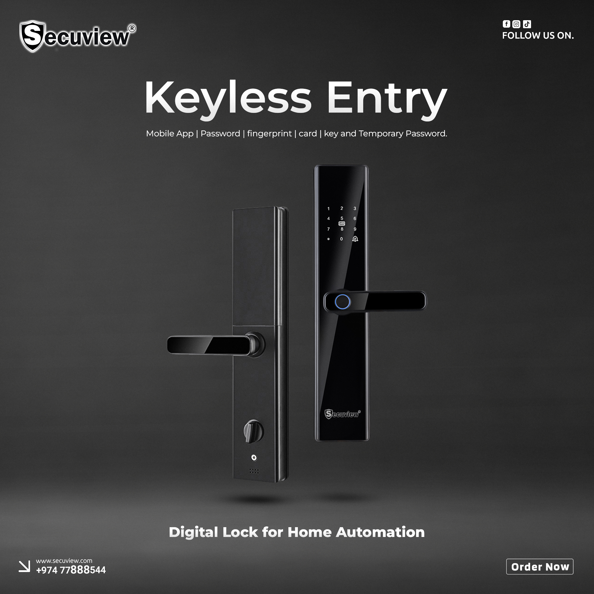 Secuview Keyless Entry Savvy Digital Door Lock