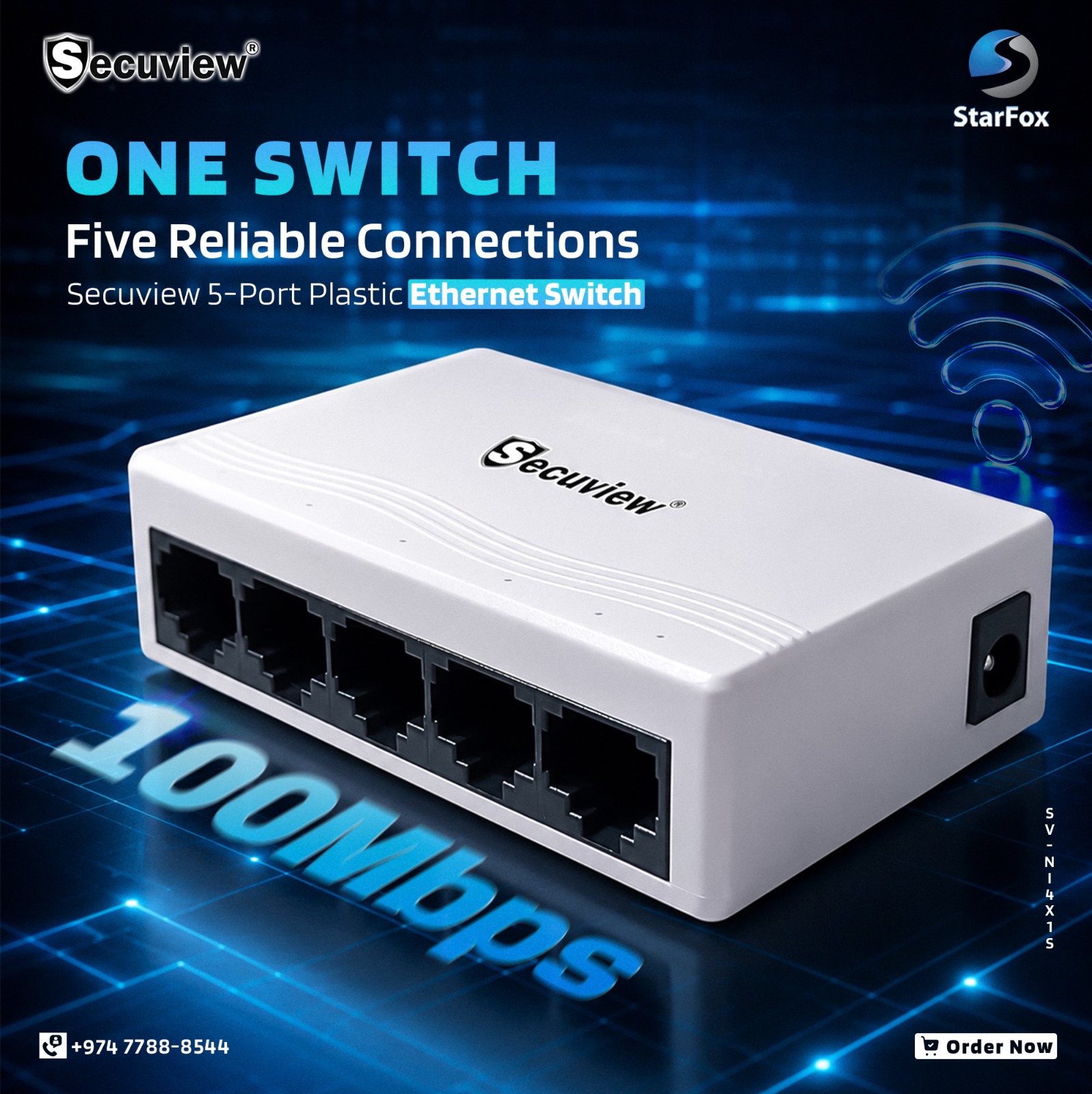 Secuview 5-Port Plastic Ethernet Switch