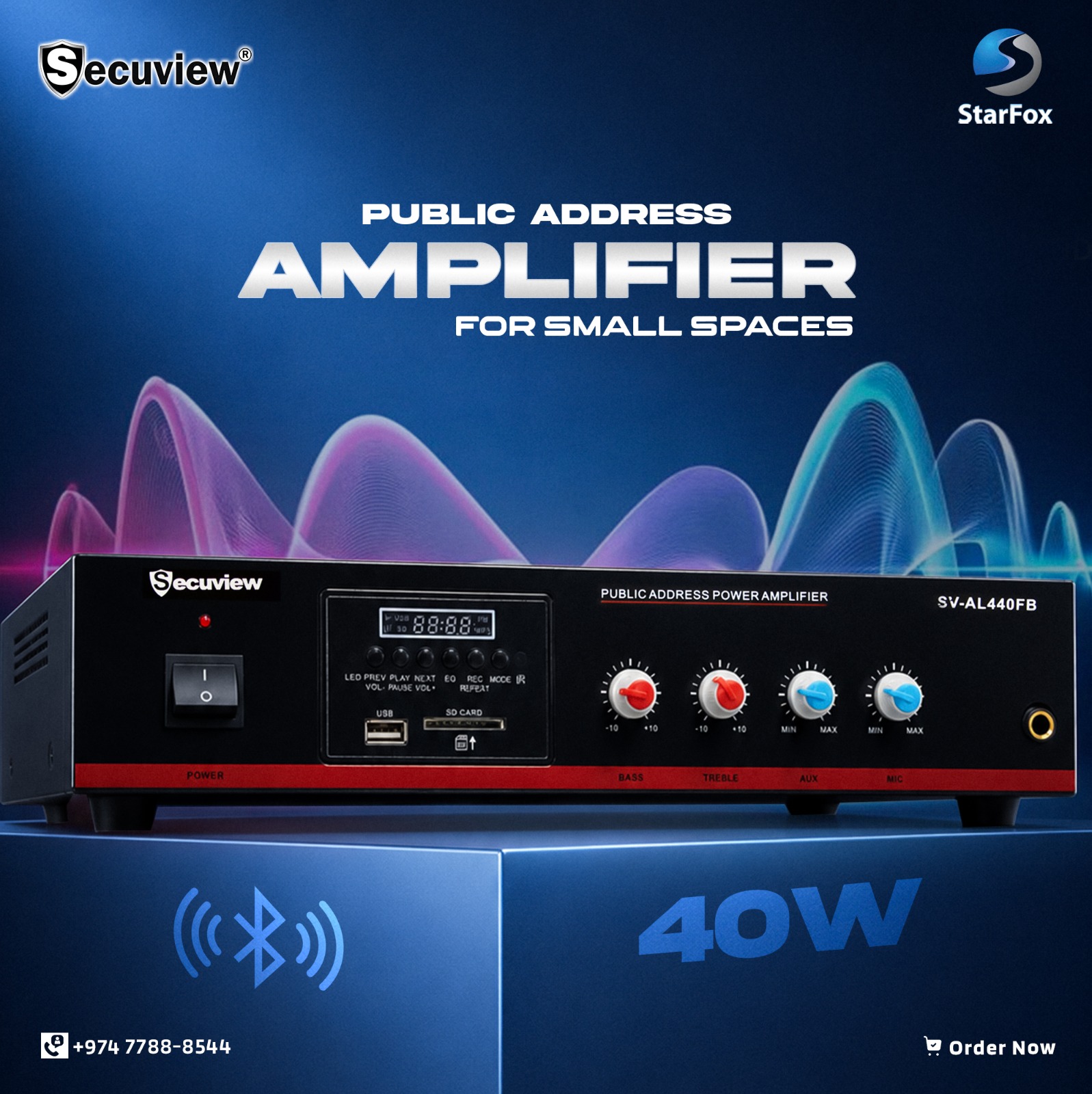 Secuview 40W Public Address Amplifier