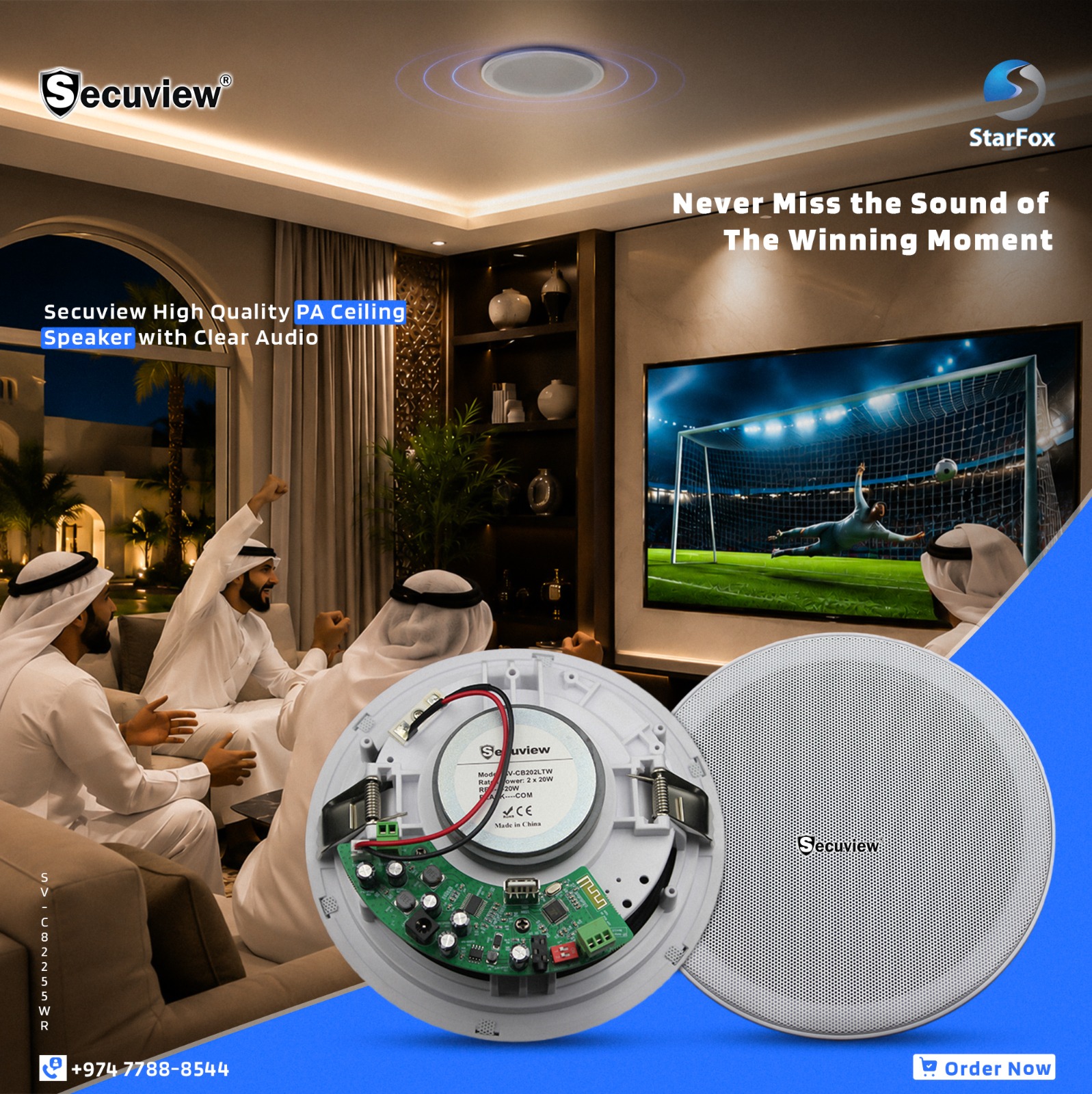 Secuview High Quality PA Ceiling Speaker